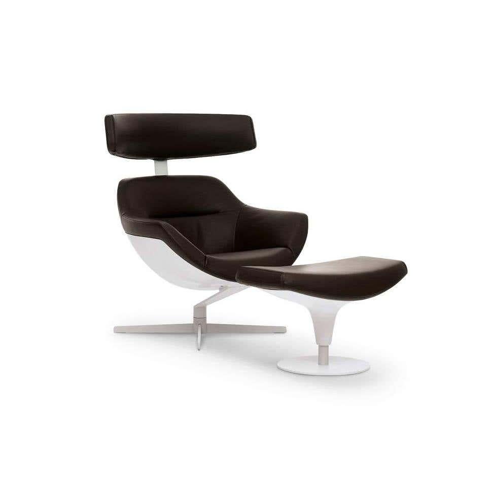 Italian Jean Marie Massaud 'Auckland' Lounge Chair and Footrest by Cassina For Sale