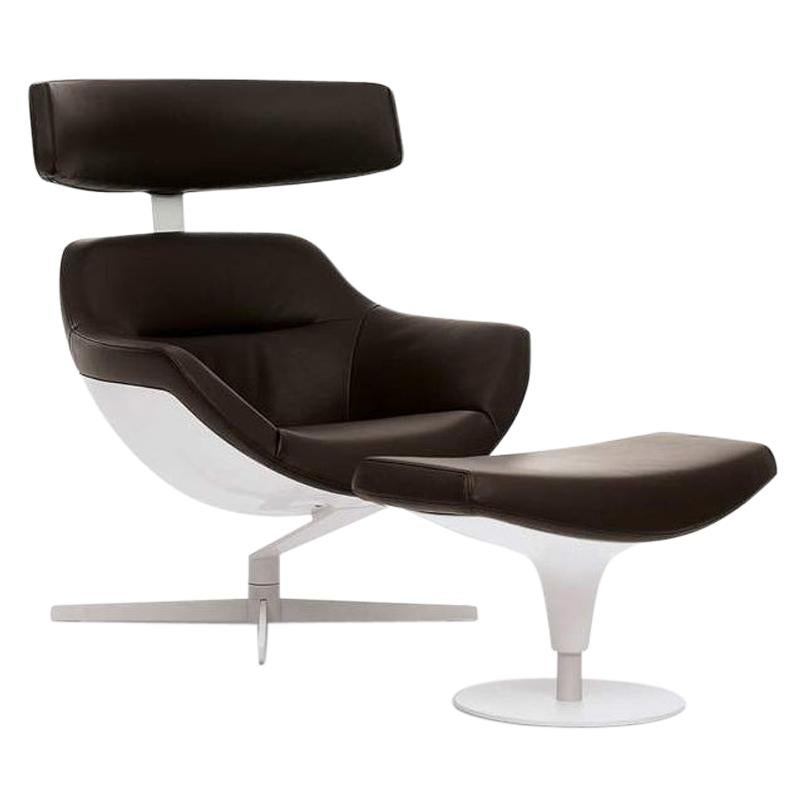 Jean Marie Massaud 'Auckland' Lounge Chair and Footrest by Cassina For Sale