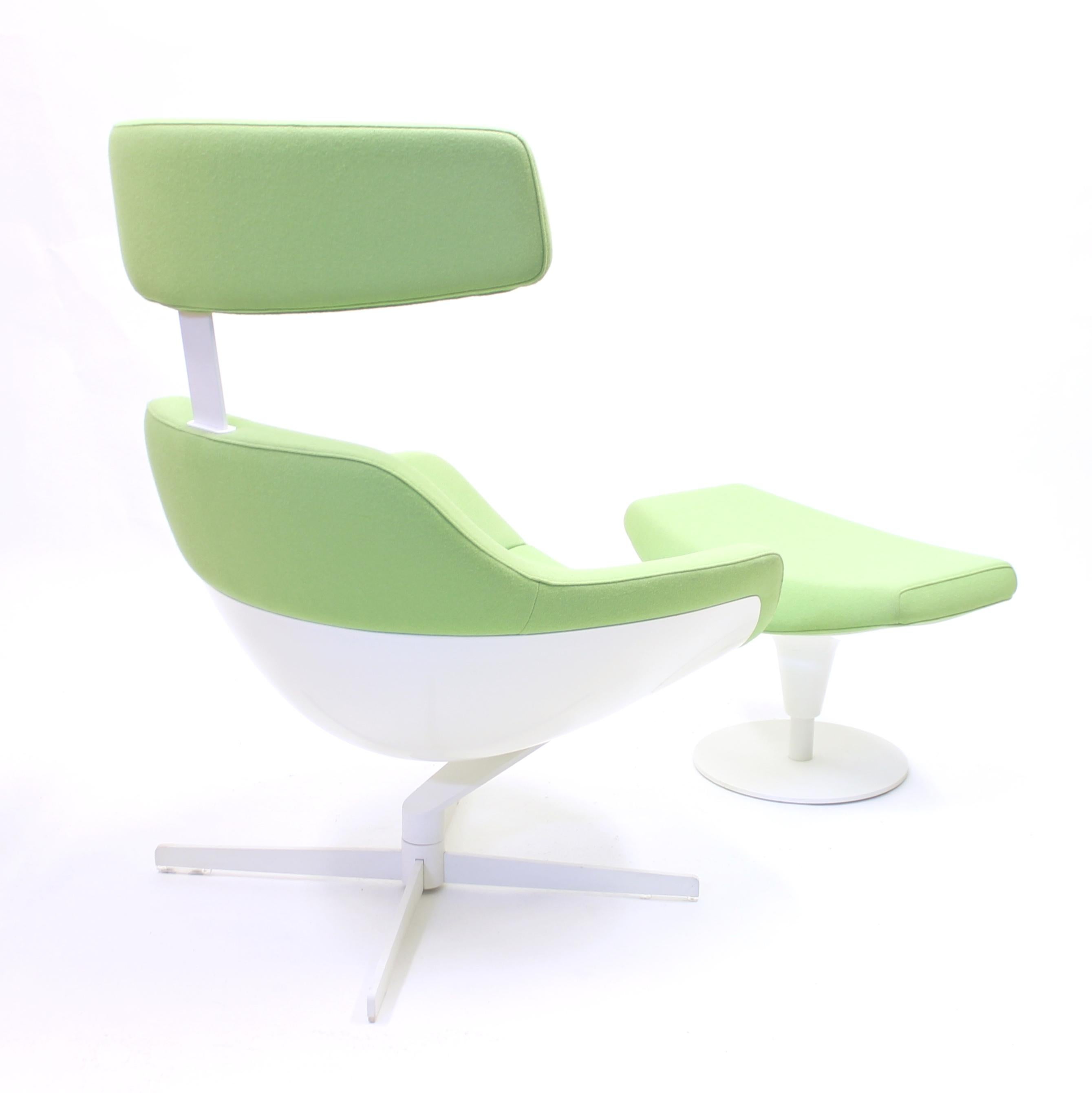 Contemporary Jean-Marie Massaud, Auckland Lounge Chair and Ottoman, Cassina, 2005 For Sale