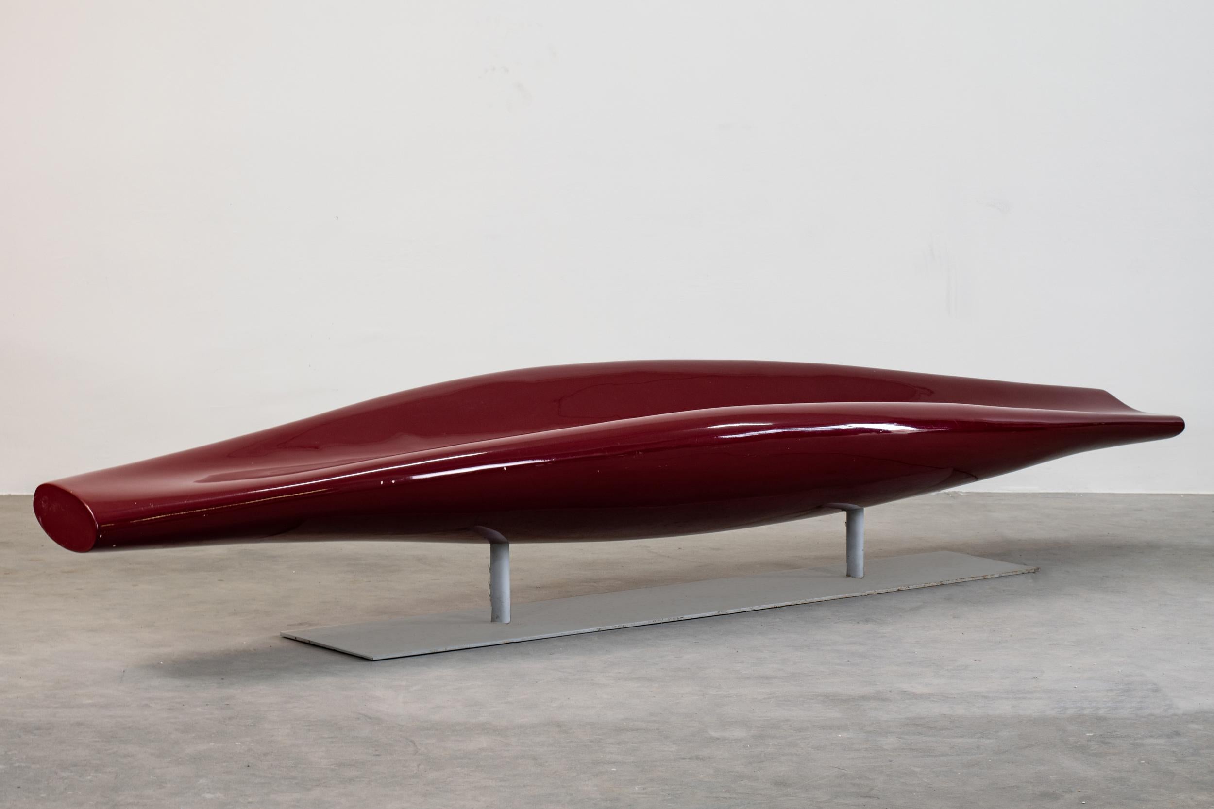 Other Jean-Marie Massaud Inout Bench in Red Polished Fiberglass Cappellini, 2001