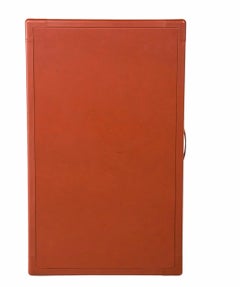 Jean-Marie Massaud Isidore Bar Cabinet, Poltrona Frau, Saddle Leather, Cognac