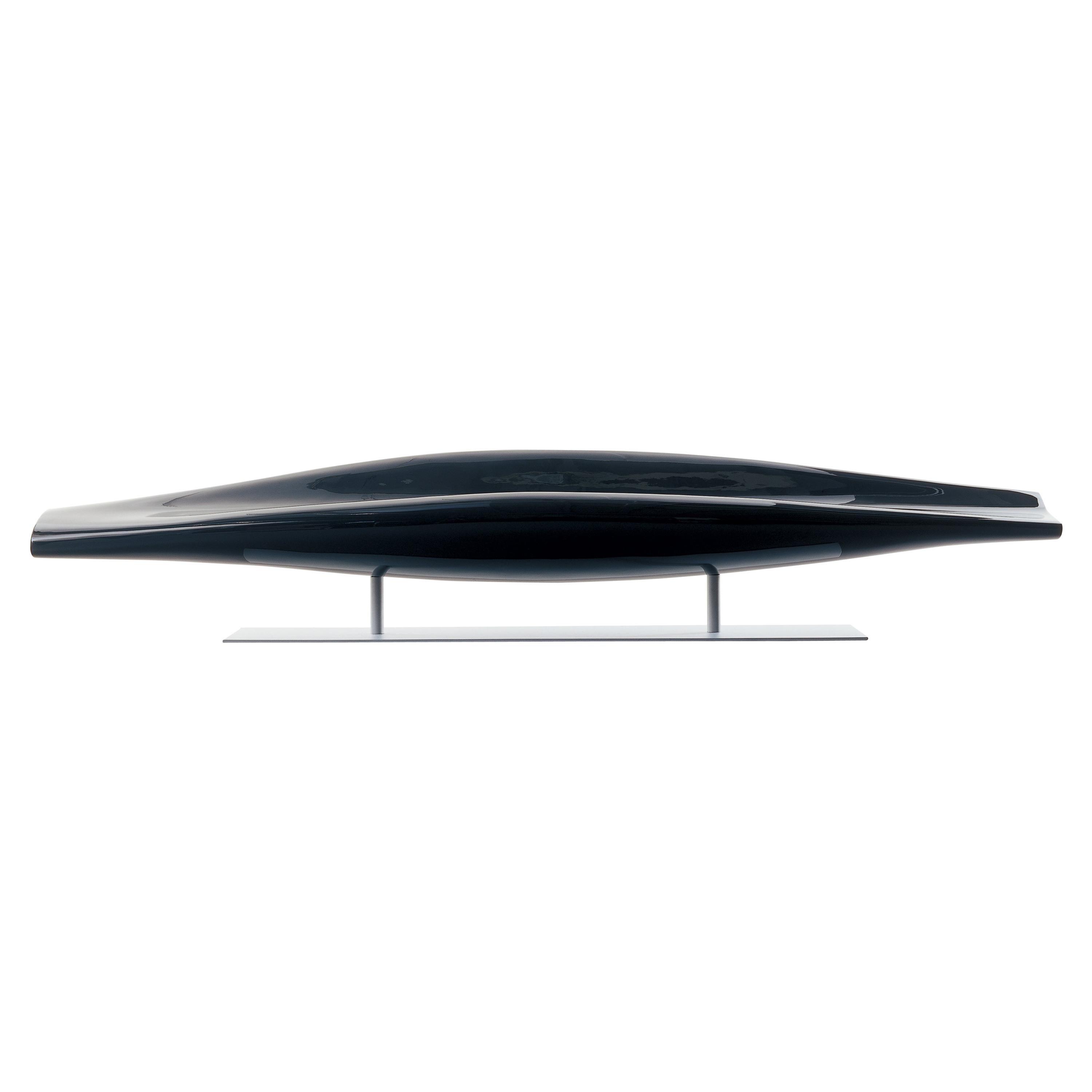 For Sale: Black (807_black) Jean-Marie Massaud Small InOut Sofa in Lacquered Fiberglass for Cappellini