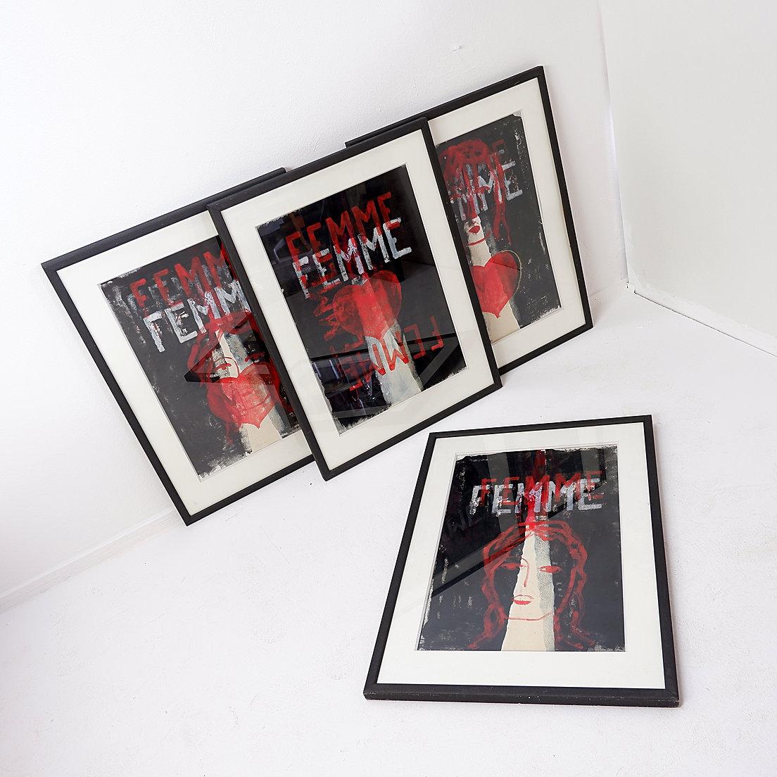 Jean-Marie Planques (1932-1992) „FEMME“ – Arbeiten auf Papier – Verkauf als Set im Angebot 6