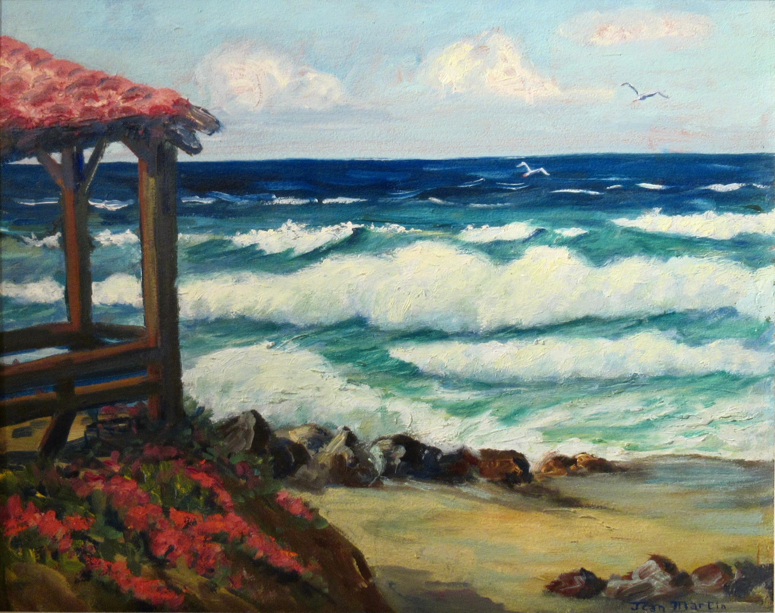Côte près de San Diego - Painting de Jean Martin