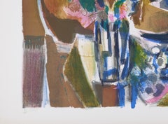 Flowers And Guitar - Lithograph by Jean Marzelle - 1970s