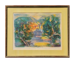 Lithographie de paysage impressionniste française édition 30 sur 275