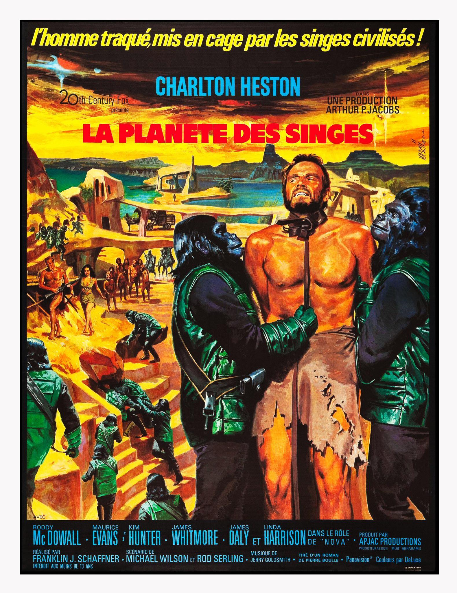 Planet Of The Apes Original Vintage Huge Oversize Film Poster Linen-backed 