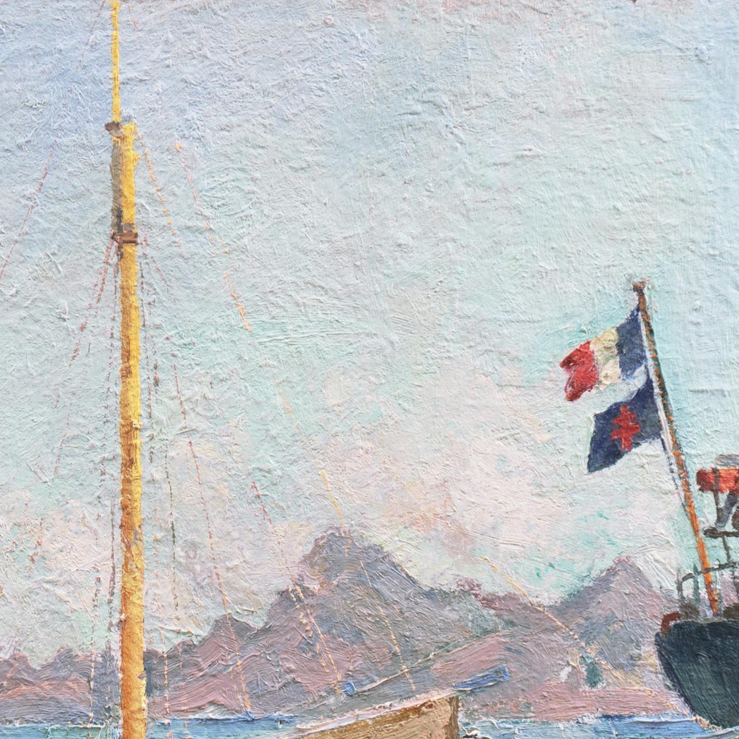 'Moorea', Paris Salon, Tahiti, Polynesia, South Seas, Tricolor, French Flag, Oil - Post-Impressionist Painting by Jean Masson