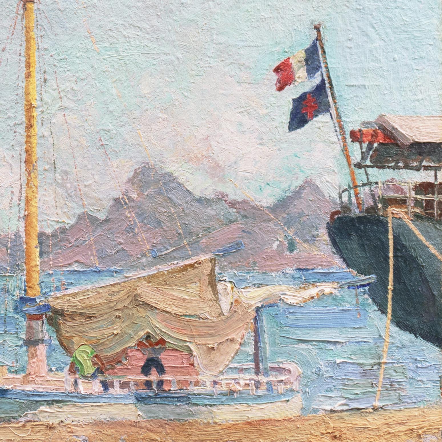 'Moorea', Paris Salon, Tahiti, Polynesia, South Seas, Tricolor, French Flag, Oil 1