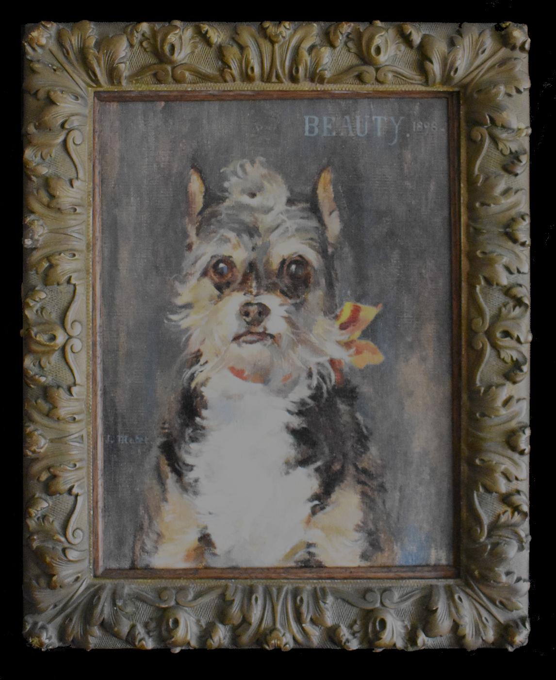 Animal Painting di Jean Matet - 'Beauty', un terrier dispettoso