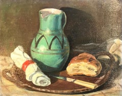 "Bread tray" by Jean Maurice Beyeler - Oil on cardboard 