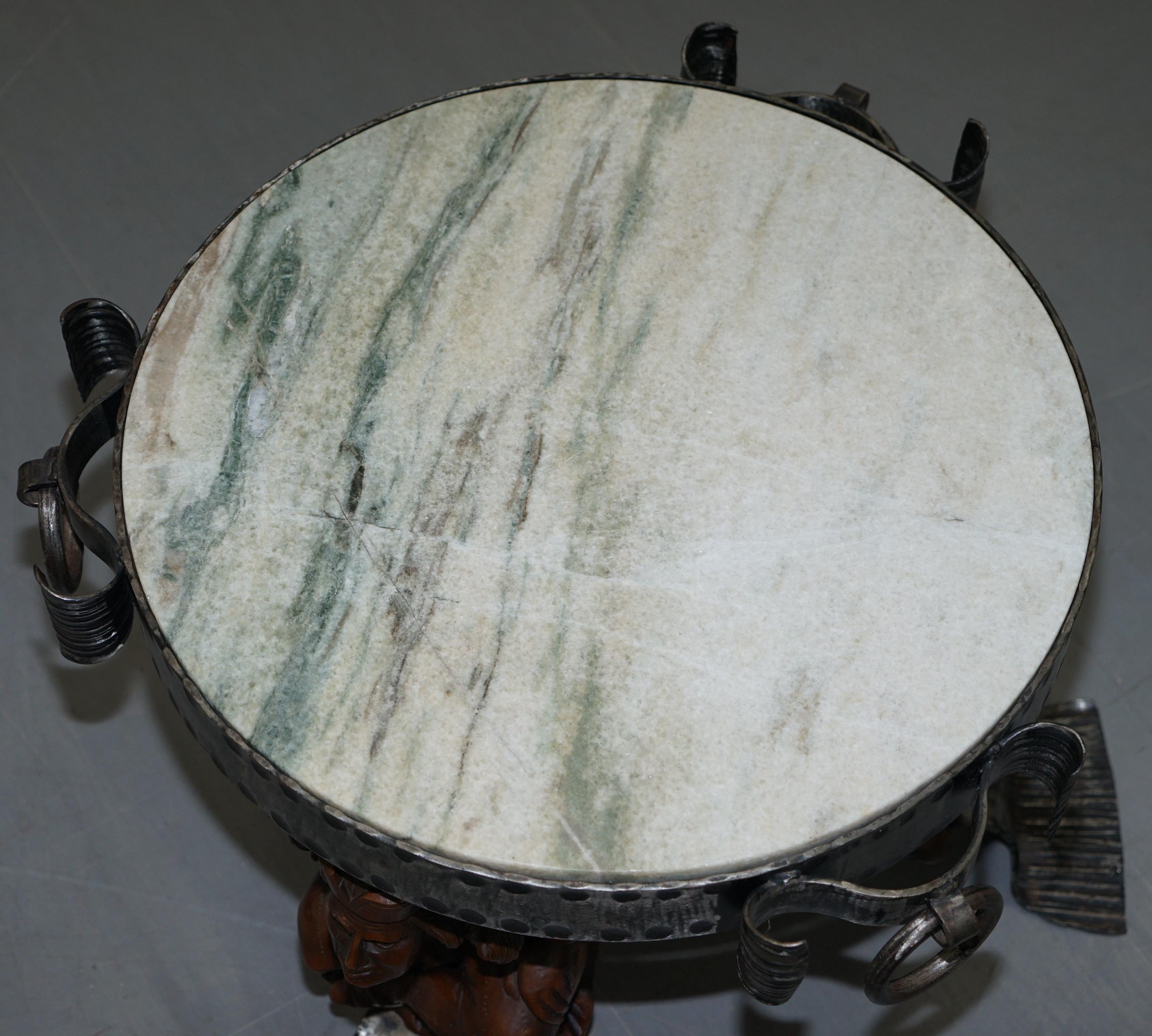 Modern Jean Maurice Rothschild 1902-1998 Marble-Top Occasion Occasional Coffee Table