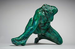 Iris Messenger of the Gods glazed ceramic sculpture by Jean Mayodon after Rodin