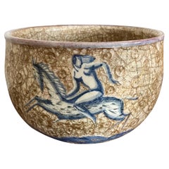 Jean Mayodon Studio Art Deco Gilt and Glazed Bowl