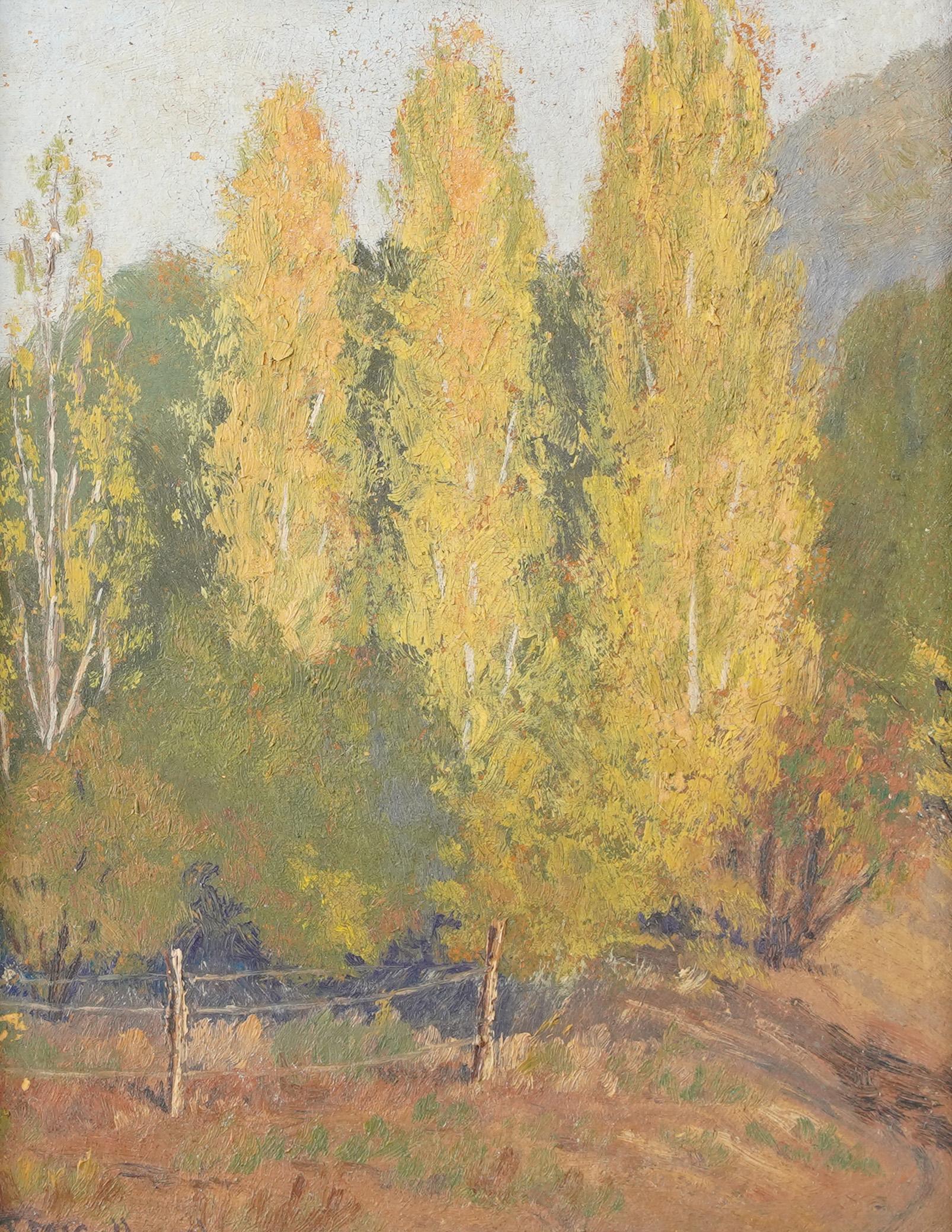 aspen tree oil painting