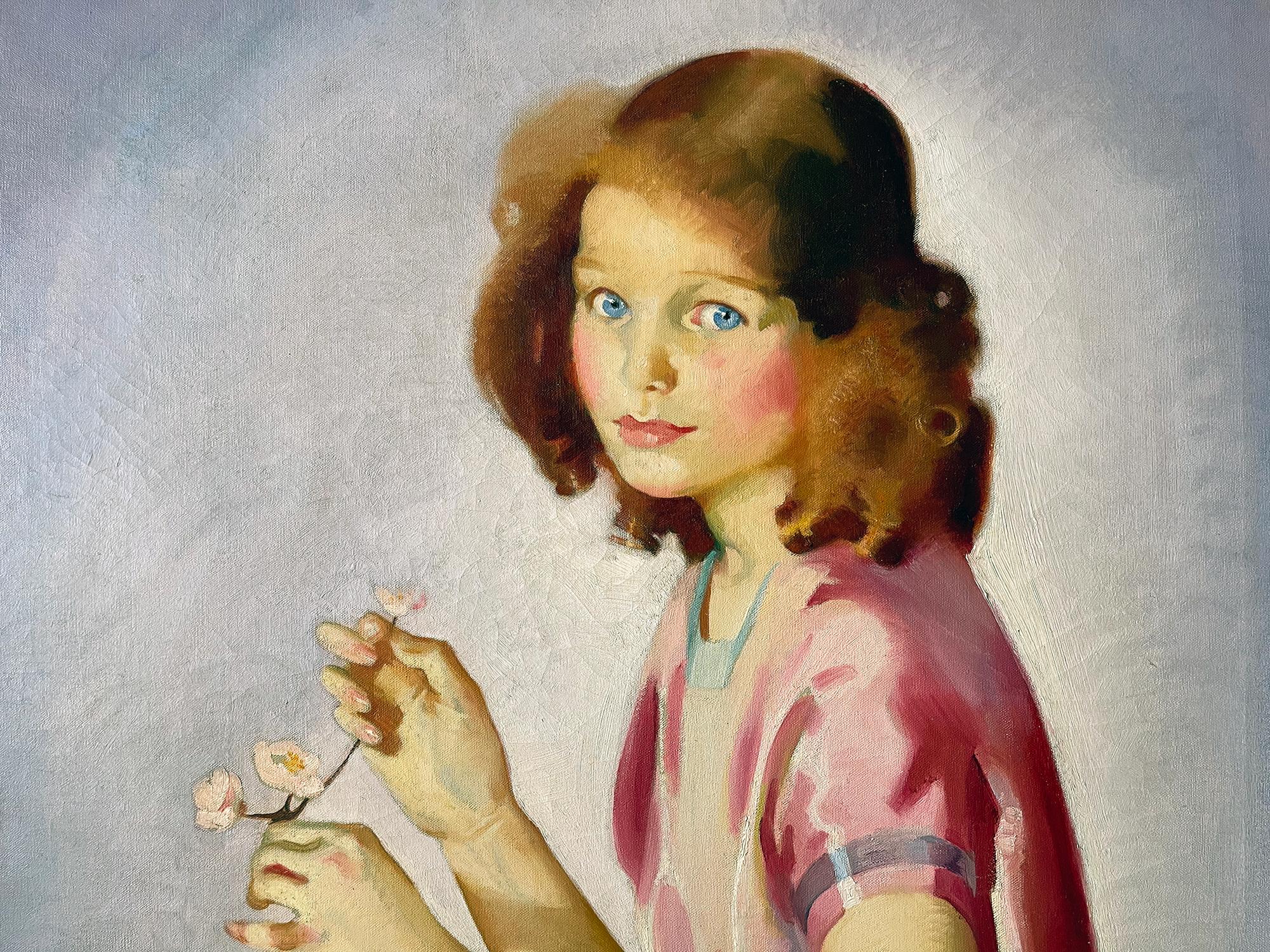 Porträt von Dorothy Thompson (Die Wildrose) – weibliche Künstlerin (Grau), Portrait Painting, von   Jean (McLane) MacLane
