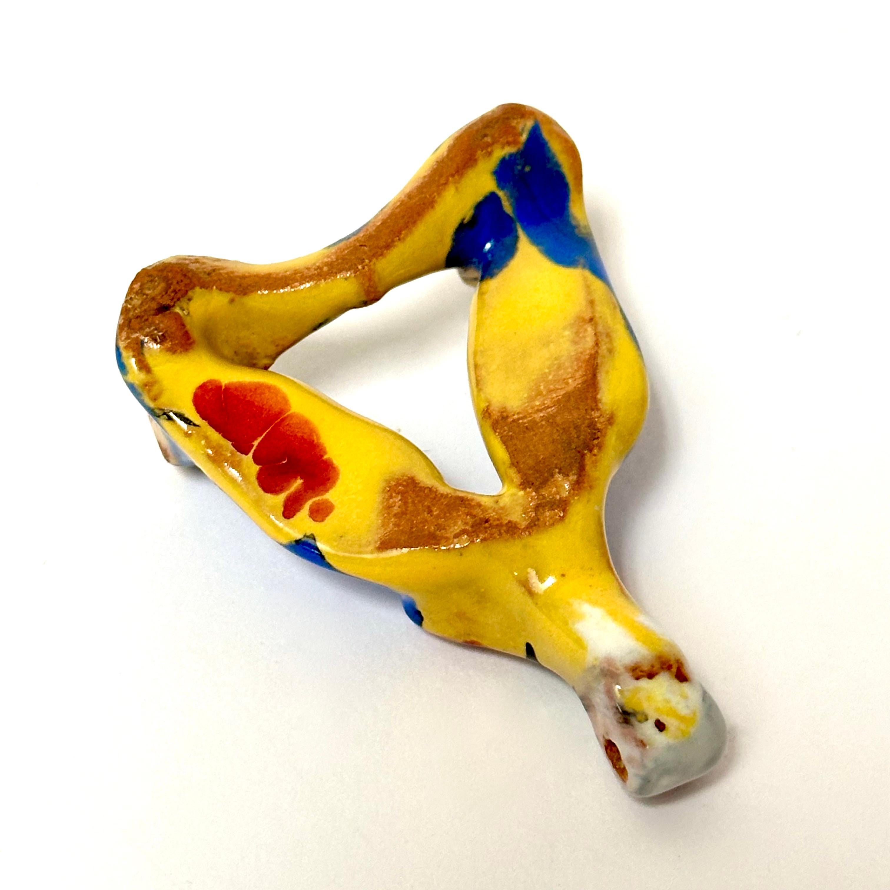 Glazed Jean Mégard, Ceramic Medallion, Biot c. 1950 For Sale