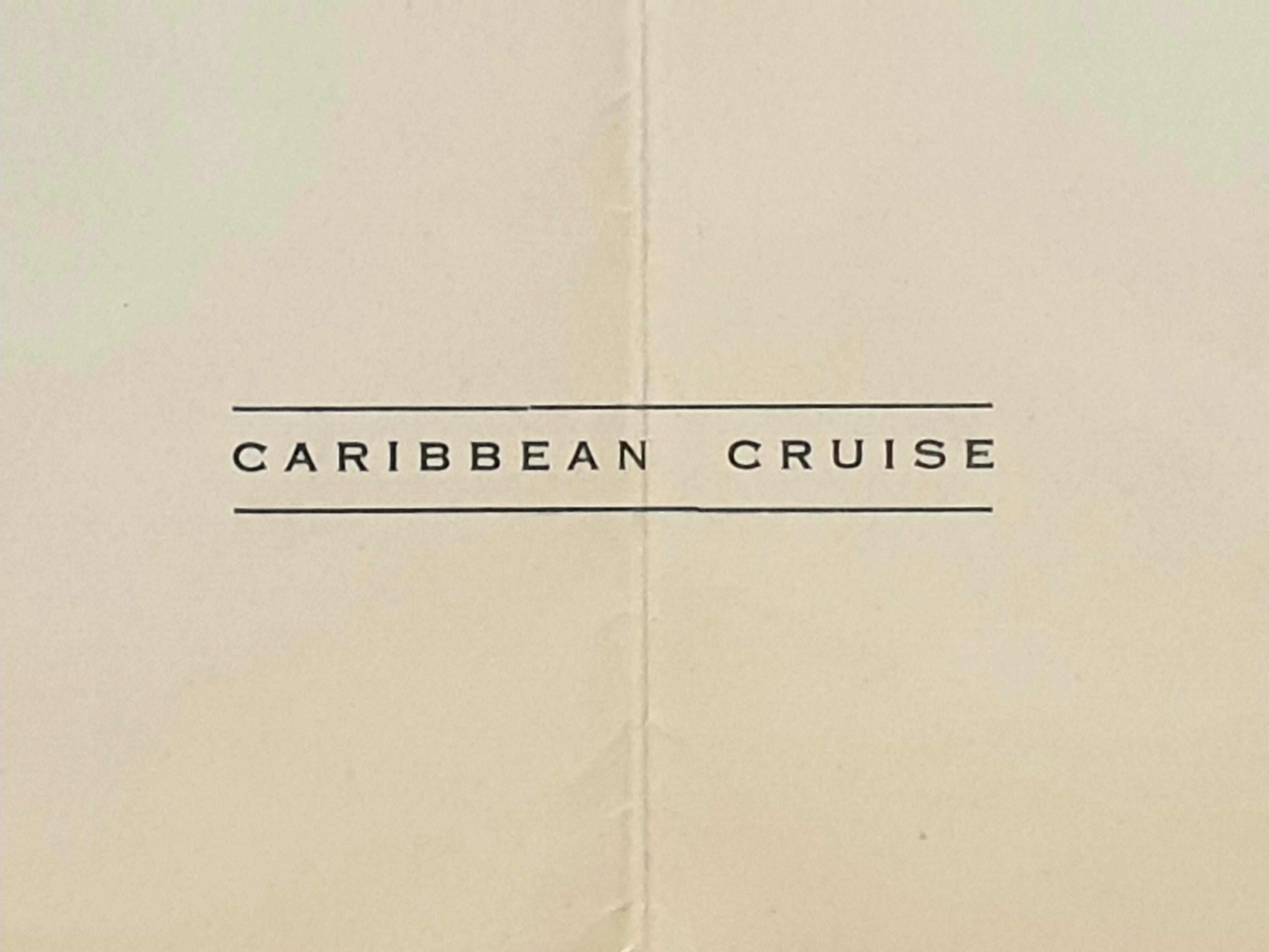 Mid-Century Original Printed Menu, Transatlantic French Line, 'Ile de France'. For Sale 11