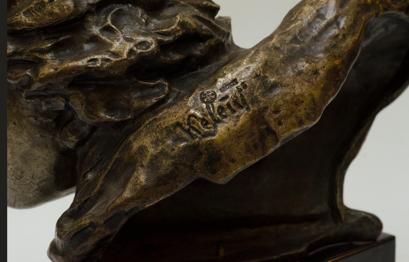 French Jean Mermoz bust by Alexandre Kéléty For Sale