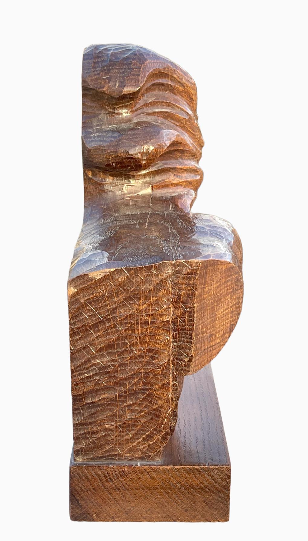 Jean Mermoz - Busto in legno intagliato, La Rafale in vendita 2