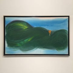 Informal Abstraction by French Jean Messagier 'Big Toad' 1987 Oil Paint Canvas
