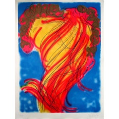 Original lithograph by Jean Messagier - Nouvelle École de Paris