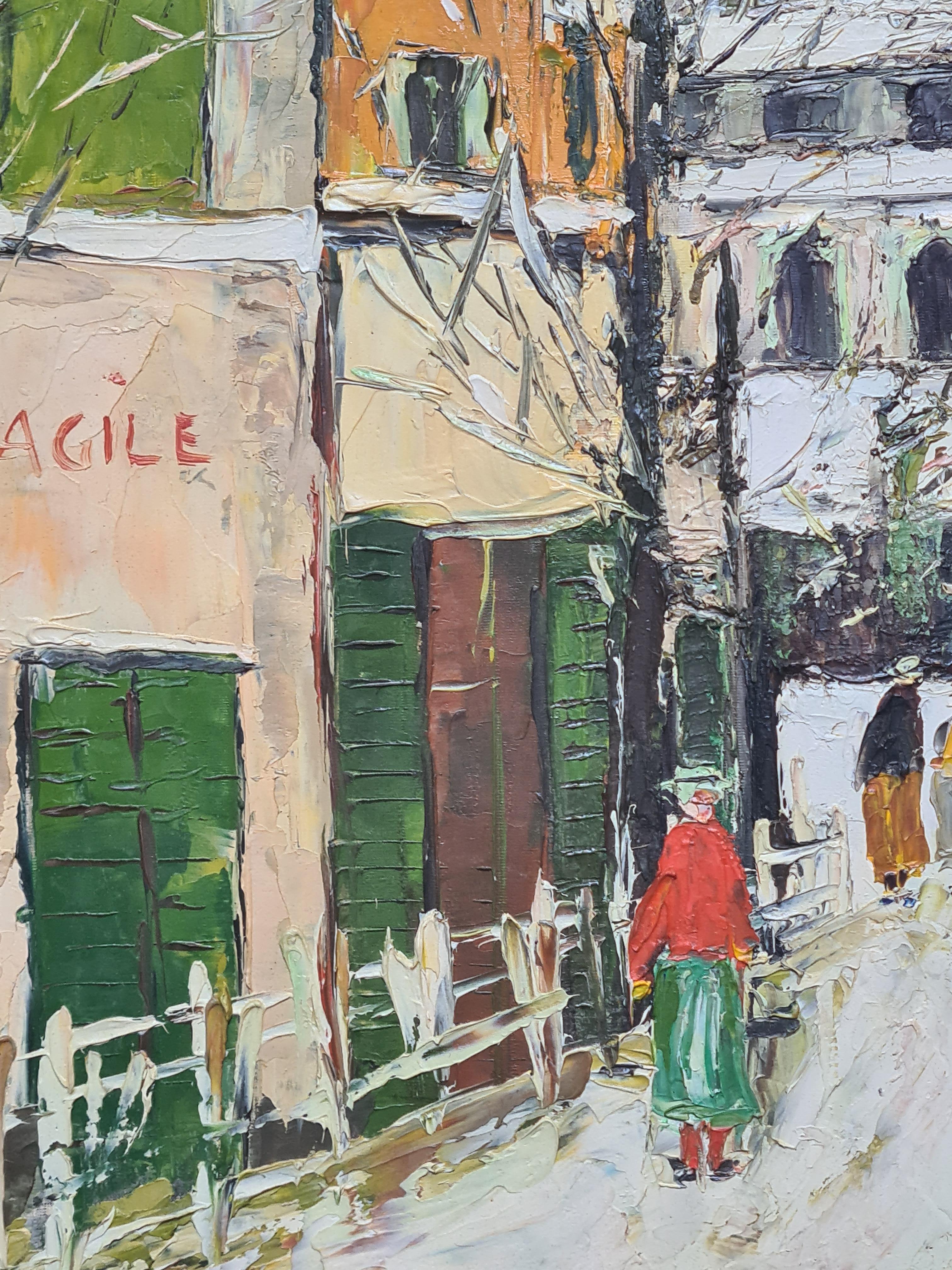 Parigi, Montmartre Nella neve, Cabaret au Lapin Agile (after) Maurice Utrillo in vendita 1