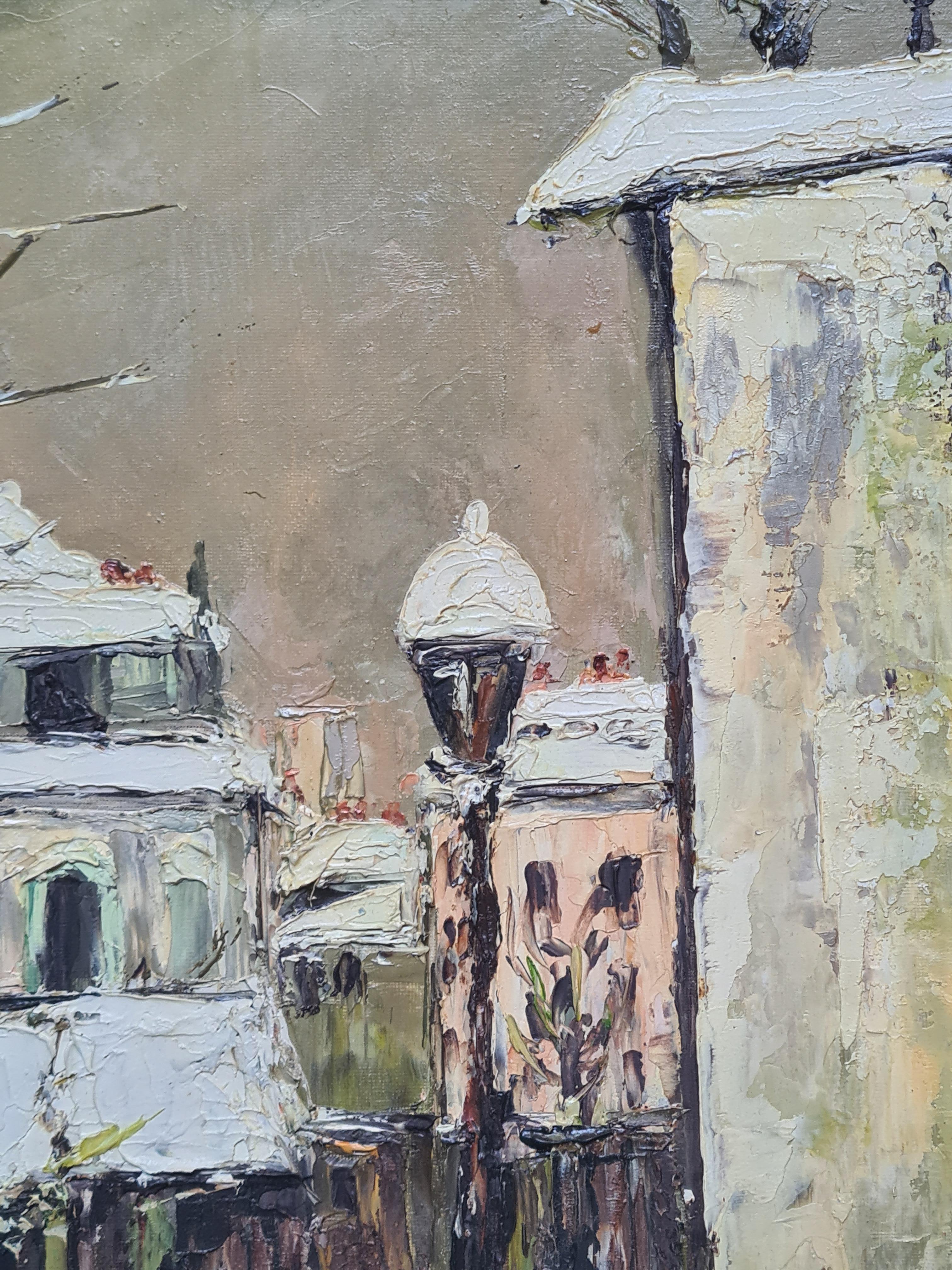 Parigi, Montmartre Nella neve, Cabaret au Lapin Agile (after) Maurice Utrillo in vendita 3