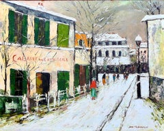 Parigi, Montmartre Nella neve, Cabaret au Lapin Agile (after) Maurice Utrillo