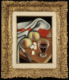 Nature Morte - French Cubist Still Life Oil Painting by Jean Metzinger