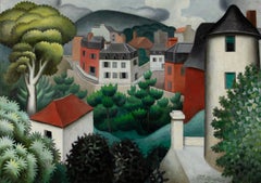 Paysage de banlieue boisée by Jean Metzinger - Landscape painting