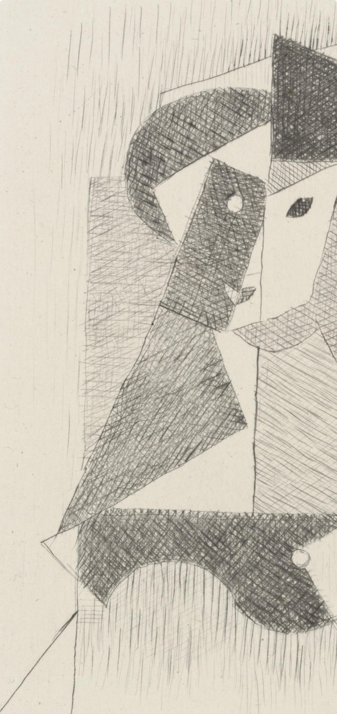 Metzinger, Femme à sa Toilette (Metzinger, AM-18-013), Du cubisme (dopo) - Figurative Print Beige di Jean Metzinger