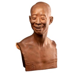 Jean Mich (1871-1932, Lussemburgo) : "Chi-Fan", scultura in terracotta del 1925 circa
