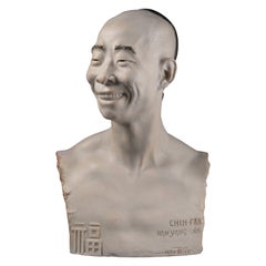 Jean Mich : Buste De "Chih-Fan", Rare Édition Susse En Biscuit Vers, 1925