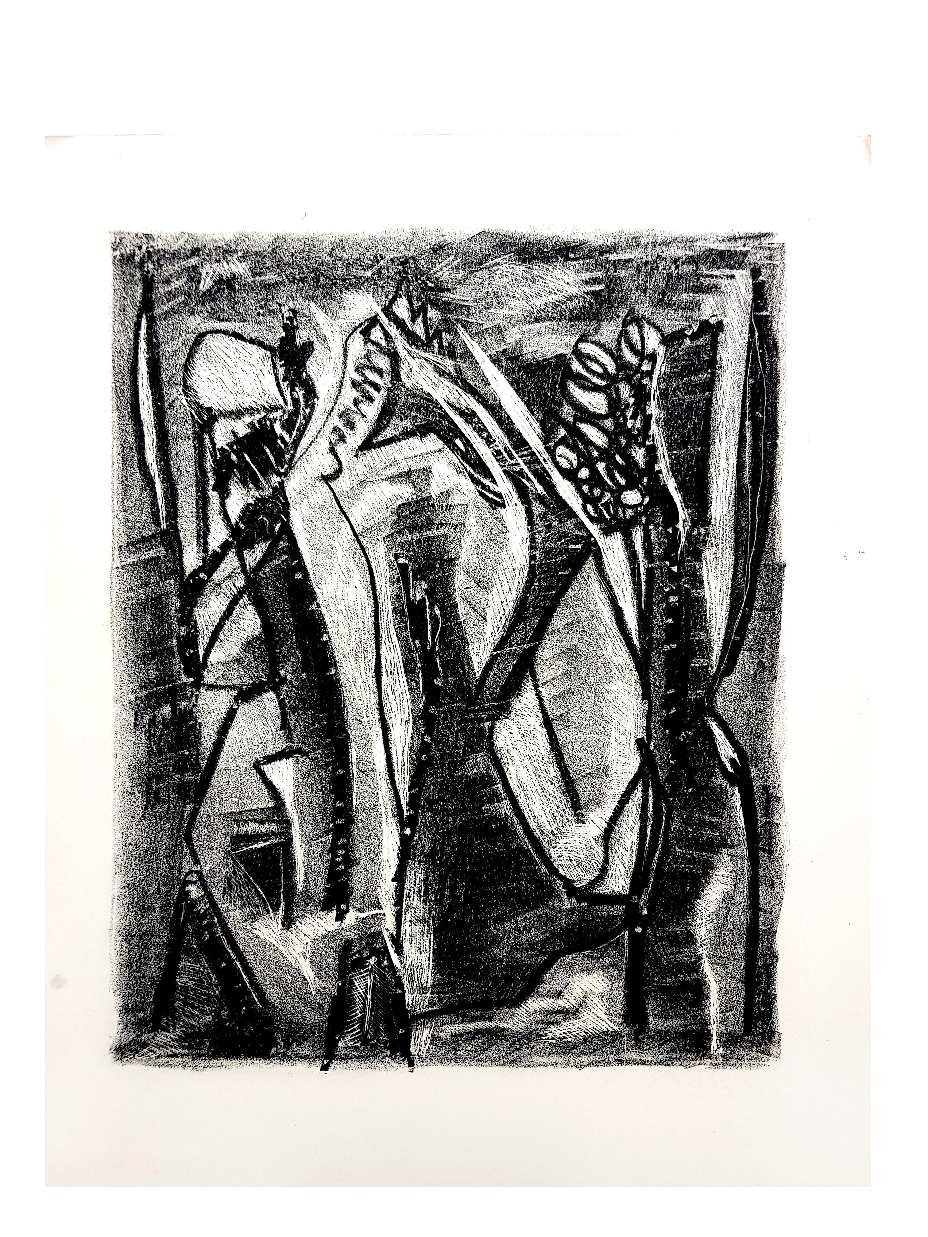 Jean-Michel Atlan - Kafka - Original Lithograph - Abstract Expressionist Print by jean-Michel Atlan