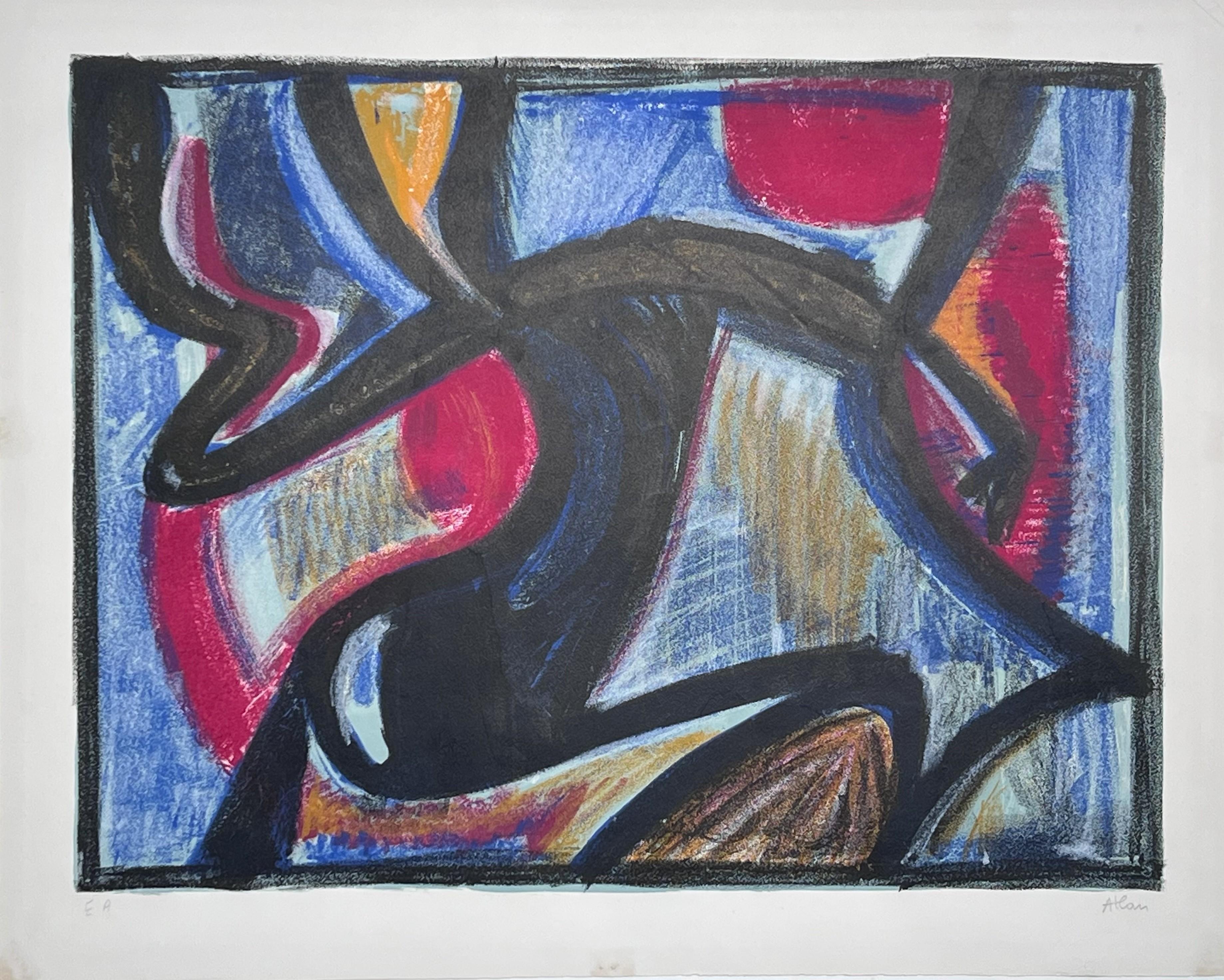 jean-Michel Atlan Abstract Print – Die Hespériden