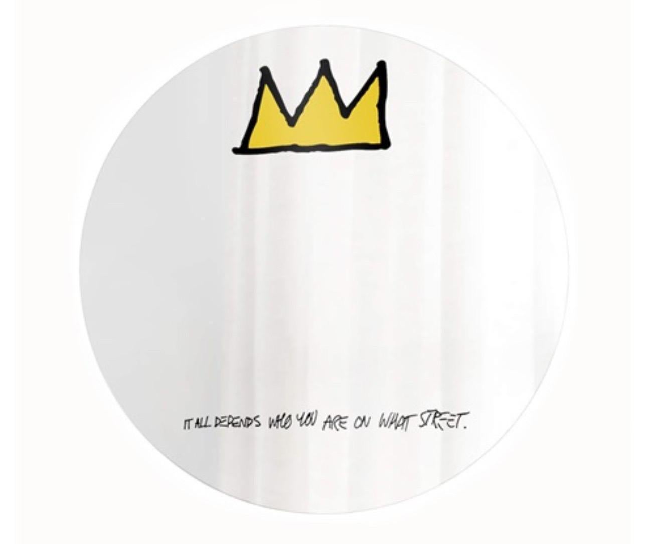 Mirror by Jean-Michel Basquiat

24" diameter
glass and mirror with film interlay and polished edges
includes wooden mounting bracket
zippered storage pouch
open edition 


Find your swagger and coronate yourself with this exclusive mirror