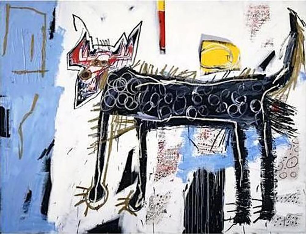 Jean Michel Basquiat Part Wolf Reproduction Giclee Print - Painting by Jean-Michel Basquiat