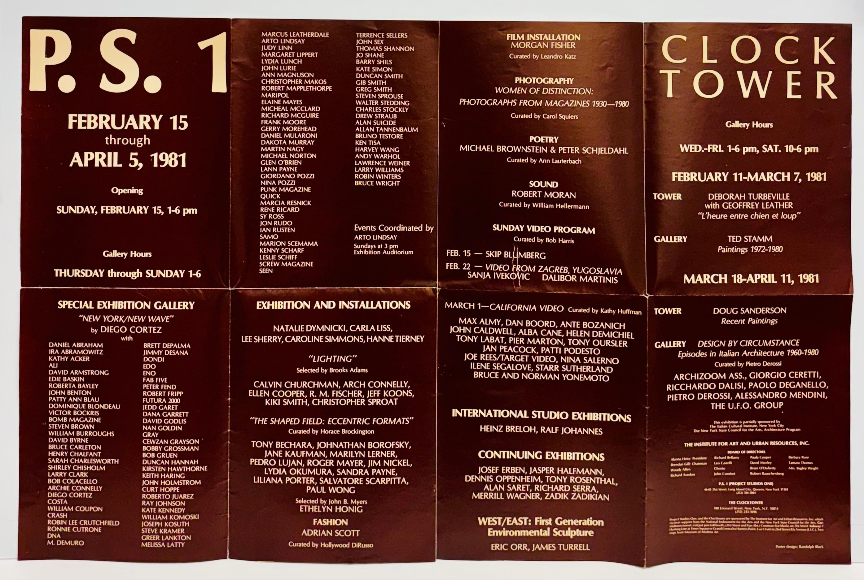 1981 New York/New Wave P.S.1 poster (Basquiat New York/New Wave) For Sale 8