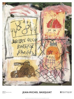 2002 Jean-Michel Basquiat 'Helmets' Pop Art Multicolor,Orange,Black Italy Offset