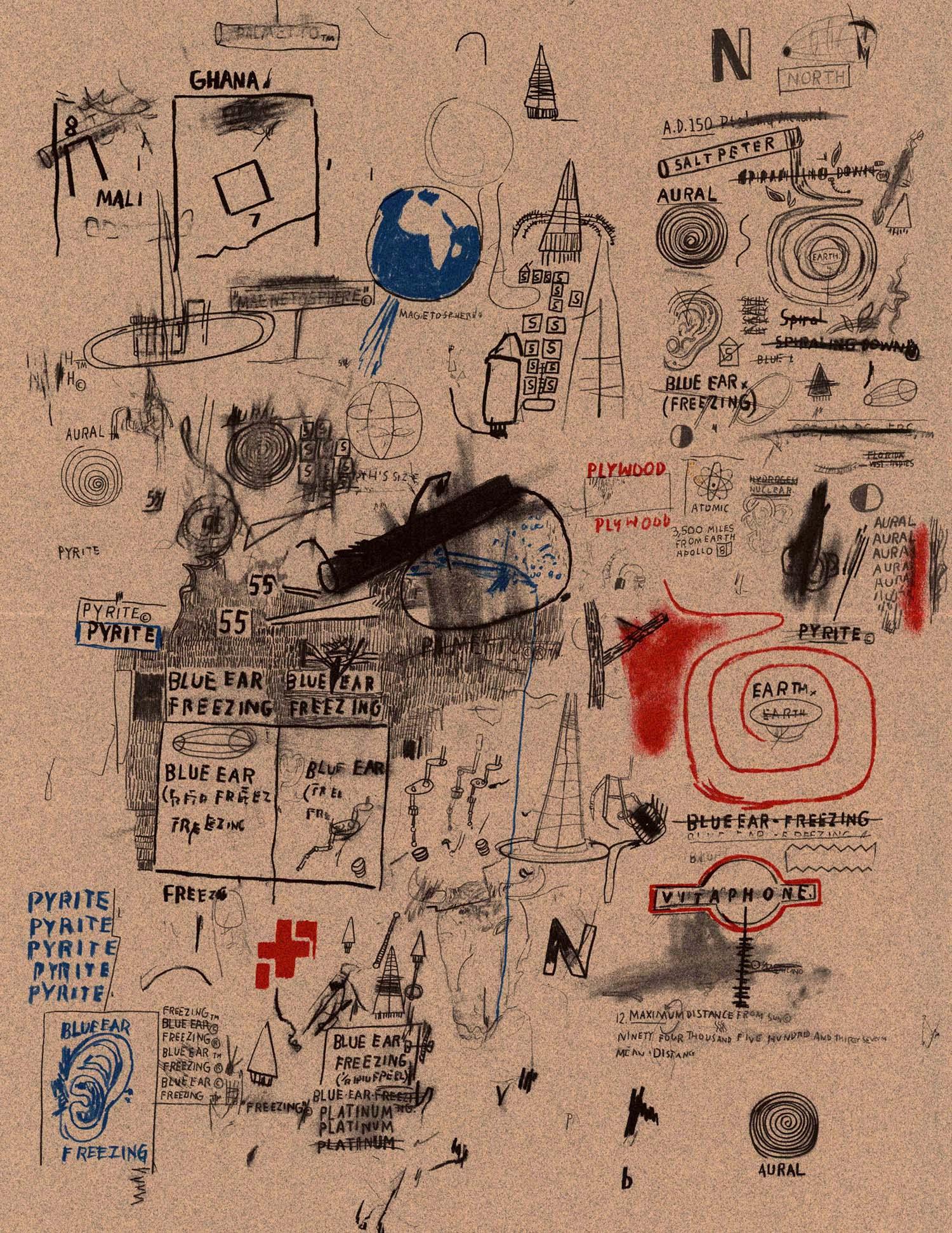 Basquiat Area 1985 (Basquiat birthday Area 1985)  - Print by Jean-Michel Basquiat