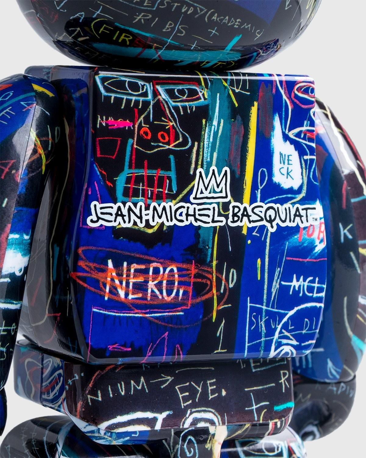 Jean-Michel Basquiat 1000% Bearbrick Vinyl Figure: 
A nicely sized (27 inch), highly collectible Bearbrick Basquiat statue piece, trademarked & licensed by the Estate of Jean-Michel Basquiat. The partnered collectible reveals the late iconic