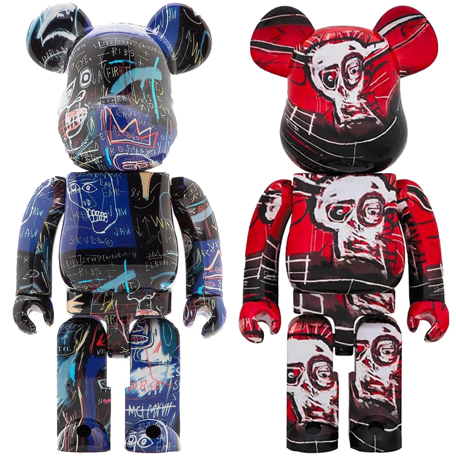 Basquiat Bearbrick 400 % Satz von 2 Werken (Basquiat Be@rbrick)
