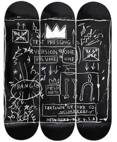 Rome Pays Off x Estate of Jean-Michel Basquiat Beat Bop Skate Decks (set of 3) 