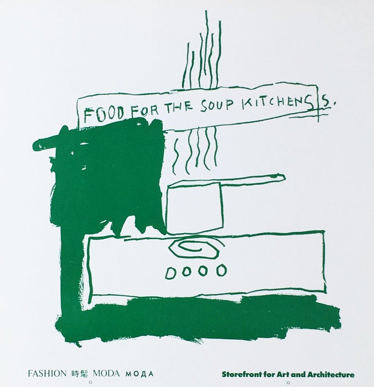 Basquiat Food for the Soup Kitchens (vintage Basquiat poster) For Sale 2