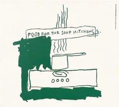 Vintage Basquiat Food for the Soup Kitchens poster 1983