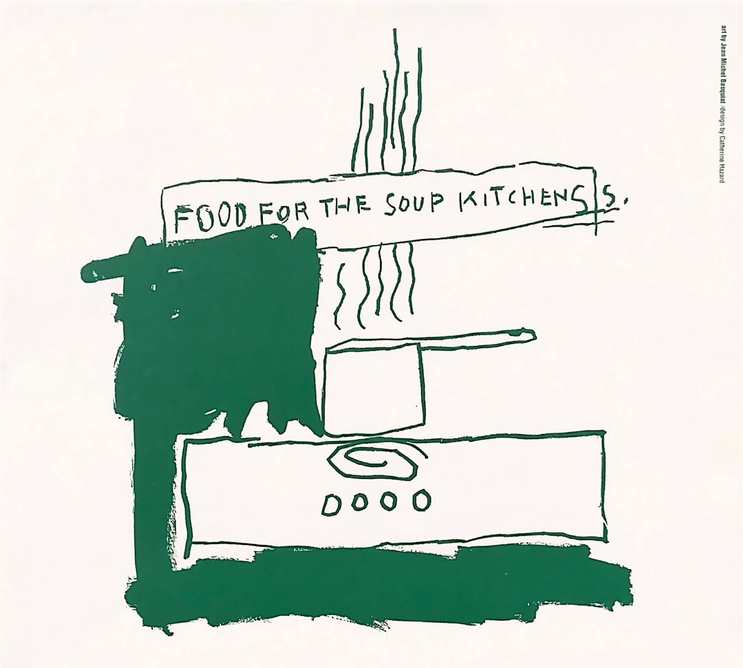 Basquiat Food for the Soup Kitchens (1983 Basquiat poster) - Print by Jean-Michel Basquiat