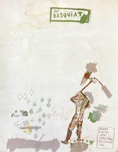 Basquiat Galerie Hans Mayer 1988 (1980s Basquiat exhibition poster)