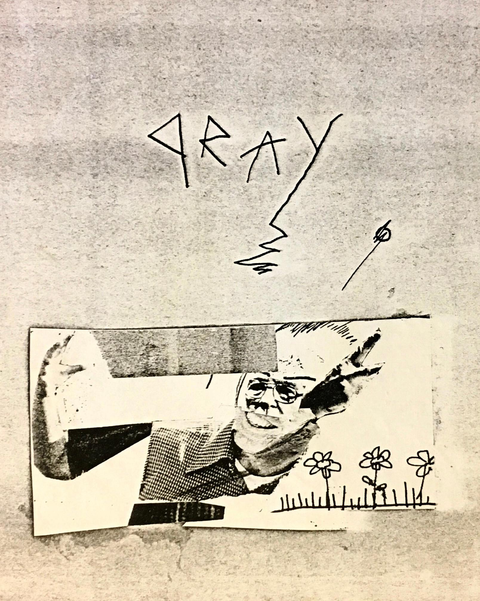 Jean-Michel Basquiat Figurative Print – Basquiat Gray 1980
