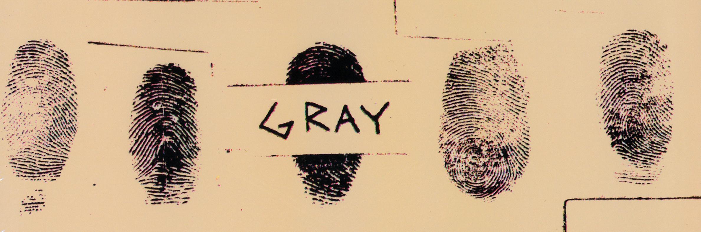 Basquiat Gray vinyl record signed (Basquiat Record Art) - Pop Art Mixed Media Art by Jean-Michel Basquiat